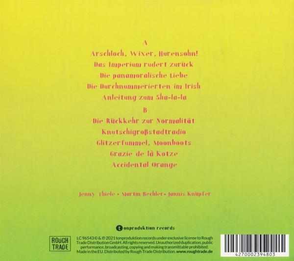 CD-Cover mit Trackliste und Künstlernamen auf Deutsch.