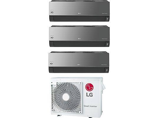 LG ELECTRONICS Set bestehend aus MU3R21, 2x AC09BK.NSJ und AC12BK.NSJ Split-Klimaanlage (A+++, 2,115 BTU/h, Weiß)