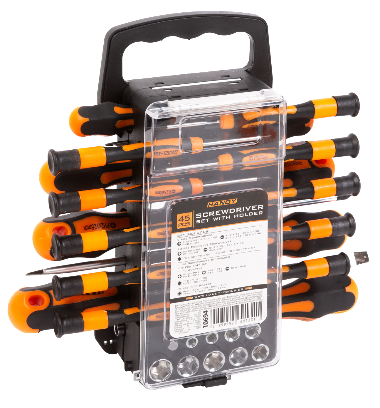 HANDY 10694 Csavarhúzó készlet hordozótáskával, 45 részes