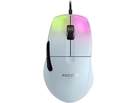 ROCCAT Kone Pro - Gaming Mouse, Wired, Ottica con LED, 19000 dpi, Bianco