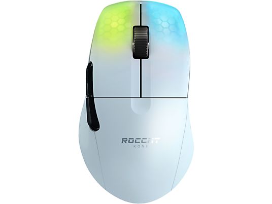 ROCCAT Kone Pro - Souris Gaming, Sans fil, Optique avec diodes électroluminescentes, 19000 dpi, Blanc