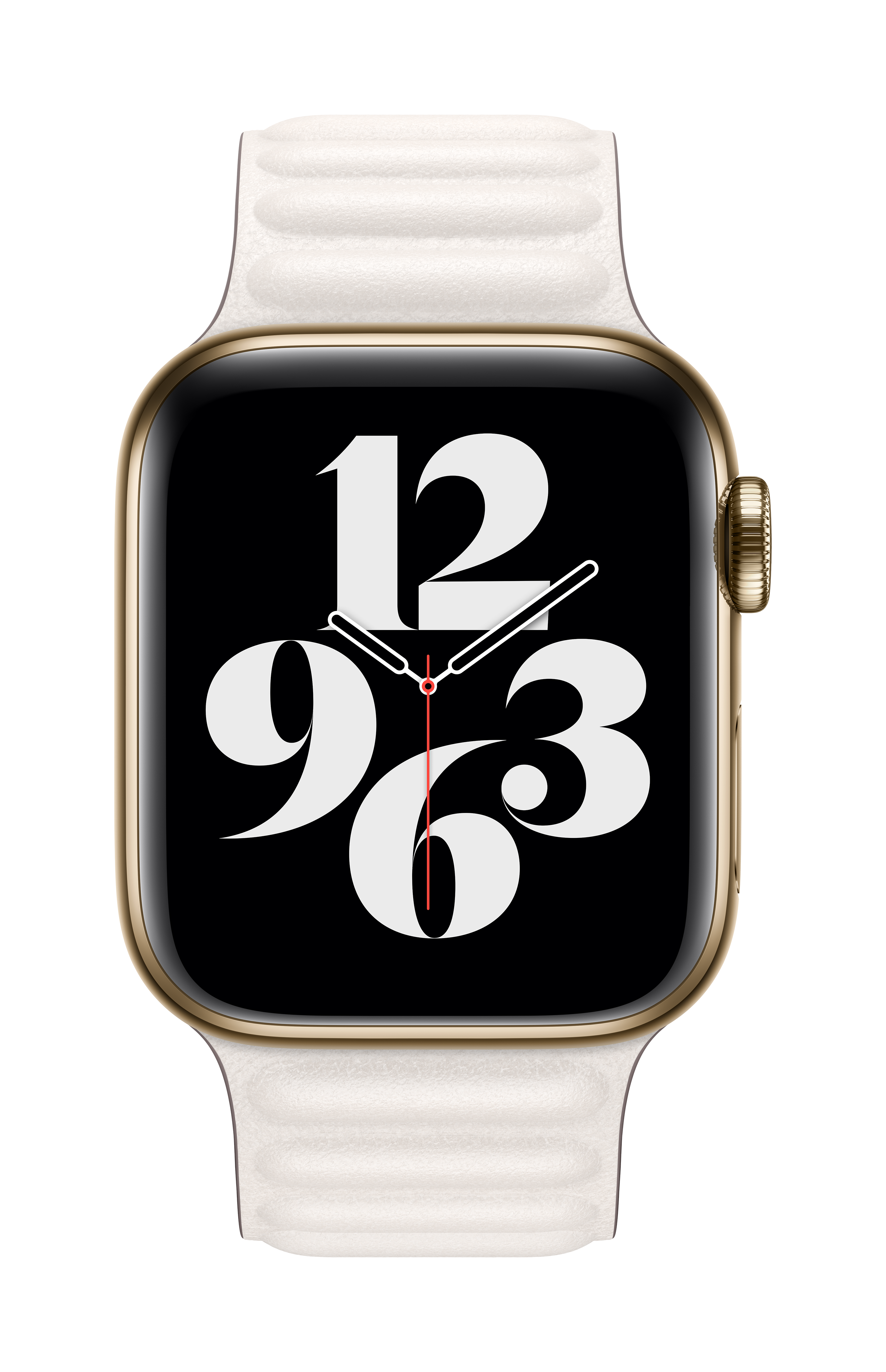 Apple Watch Correa de eslabones de piel, 40mm, Talla S/M, Tiza