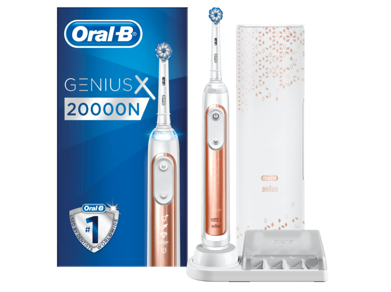 oral b genius x 20000 ai sarjli dis fircasi rose gold agiz bakim urunleri