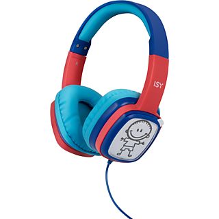 Auriculares infantiles - ISY IHP-1001-BL, De diadema, Con cable, Jack de 3.5 mm, Azul