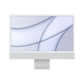 APPLE iMac (2021), All-in-One PC, mit 23,5 Zoll Display, Apple M-Series, 8 GB RAM, 256 GB SSD, Apple, M1, Silber macOS Big Sur