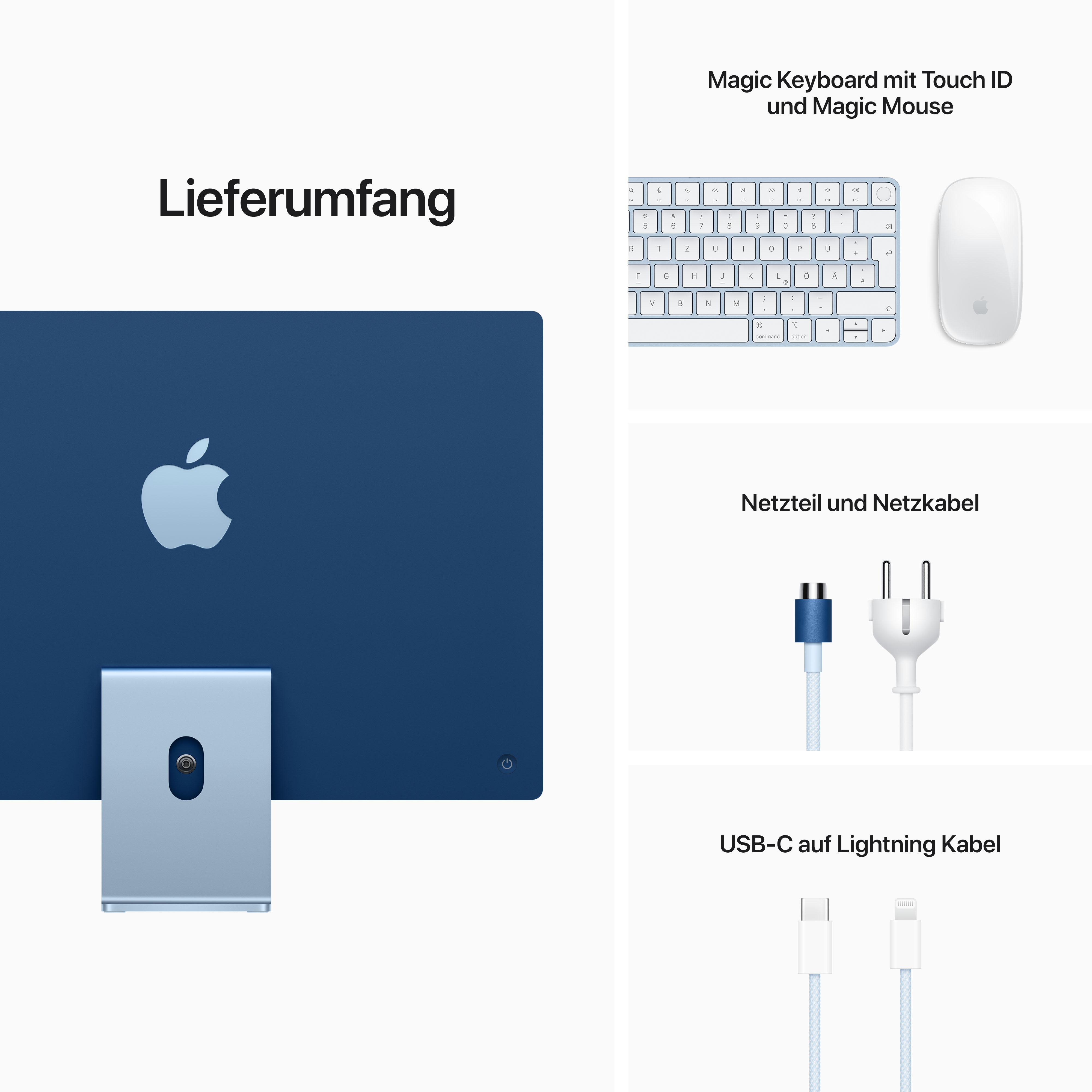 APPLE iMac (2021) - M-Series - 8 GB - 512 GB - Apple M1 - macOS Big Sur