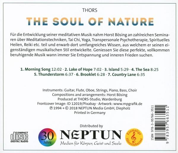 CD-Cover mit Text. Enthält Informationen über Musik mit dem Titel 'The Soul of Nature'.