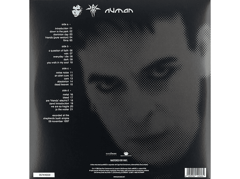Thumbnail - Gary Numan - LIVE AT SHEPHERDS BUSH EMPIRE (LP + Bonus-CD)