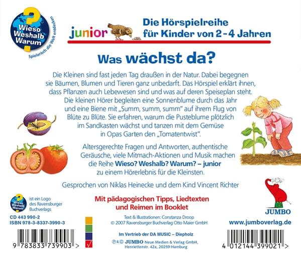 Kinderbuchcover mit Text und Bildern.