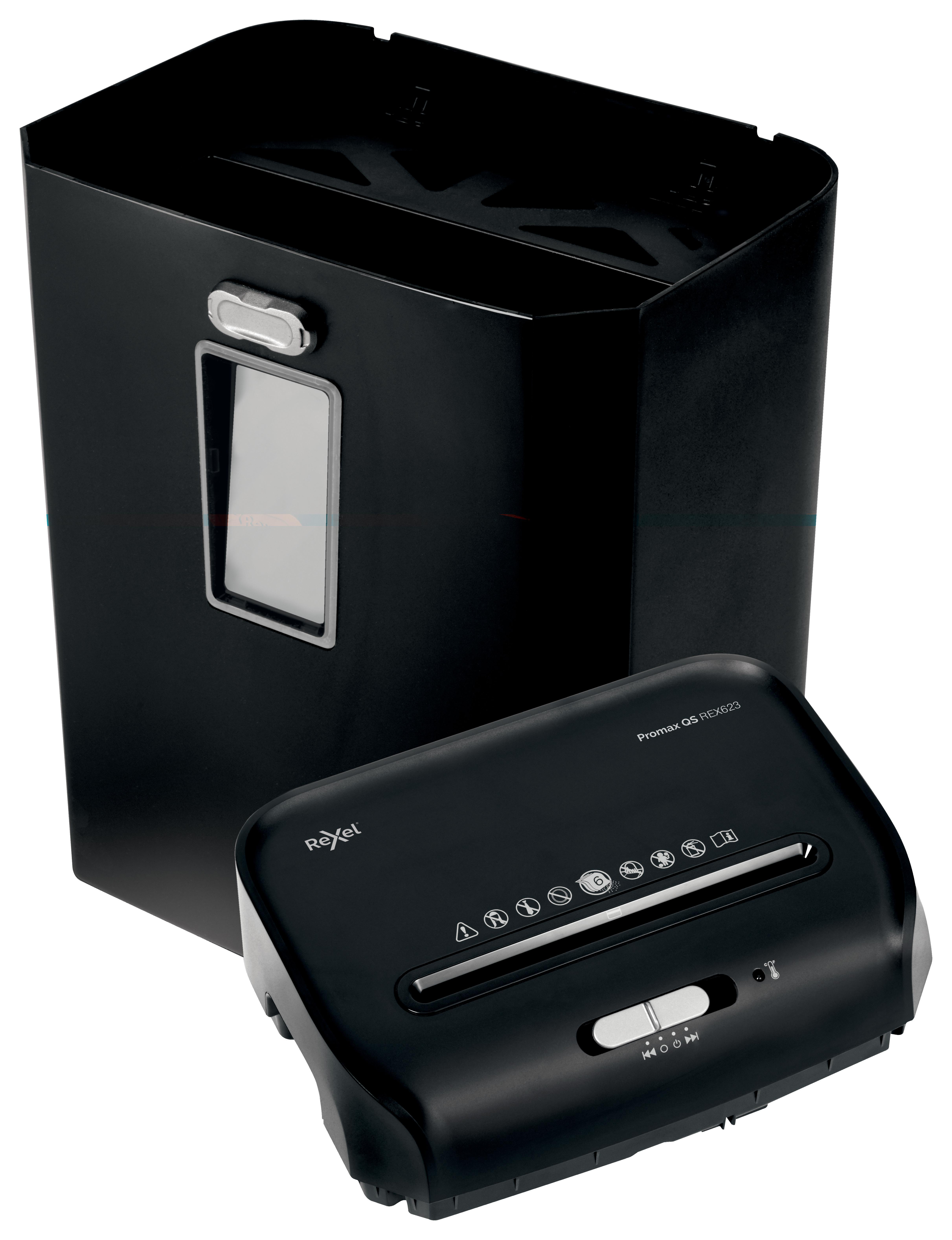 REXEL ProMax REX623 P-4 Aktenvernichter, Schwarz