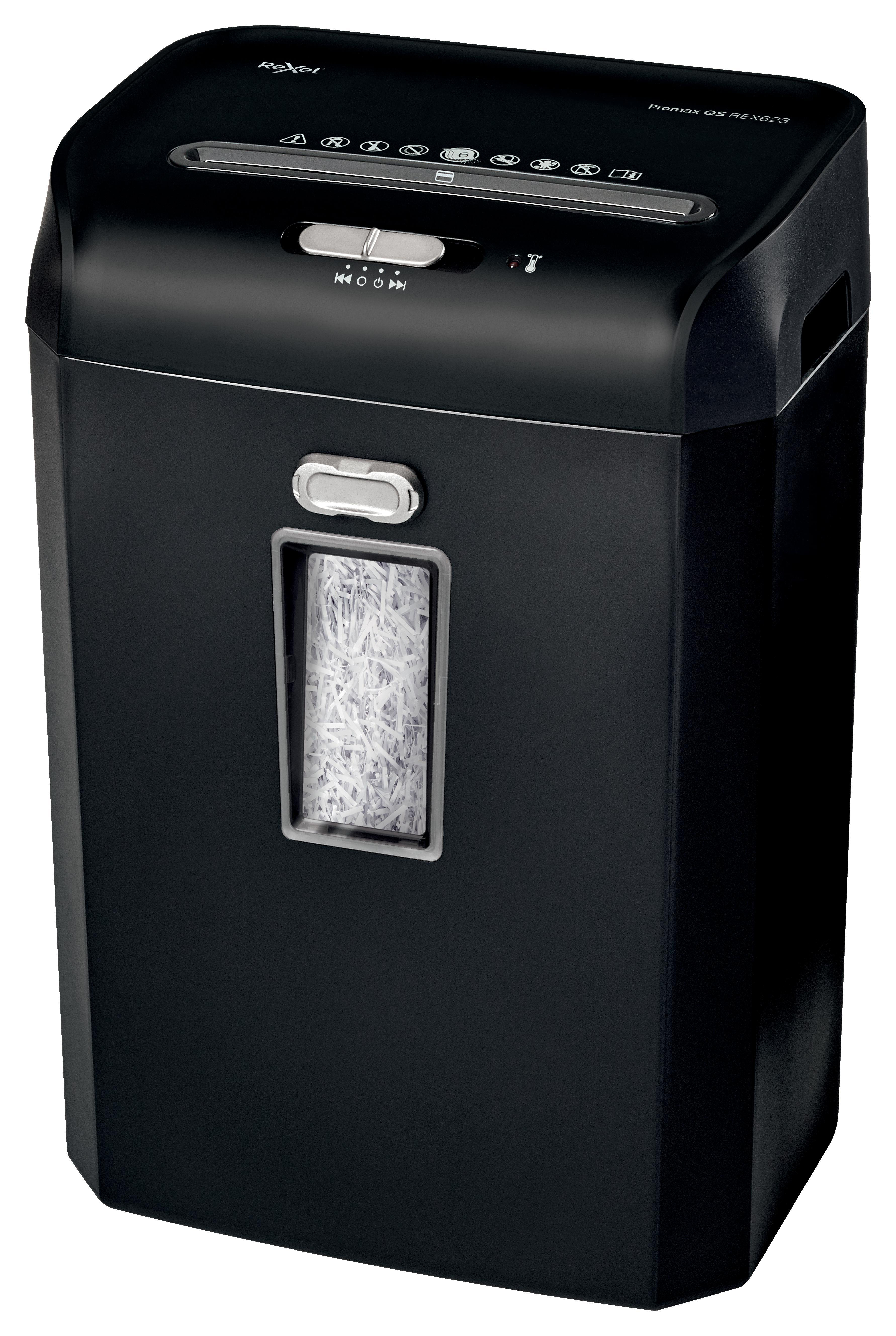 REXEL ProMax REX623 P-4 Aktenvernichter, Schwarz