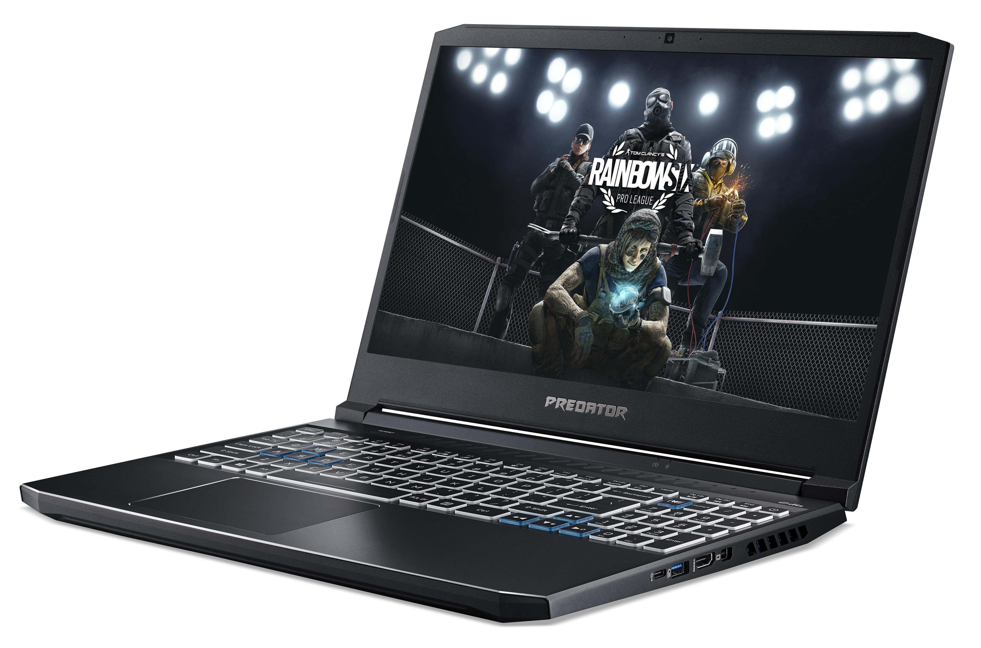 Ein schwarzer Laptop, der eine Videospielszenen mit Soldaten zeigt.