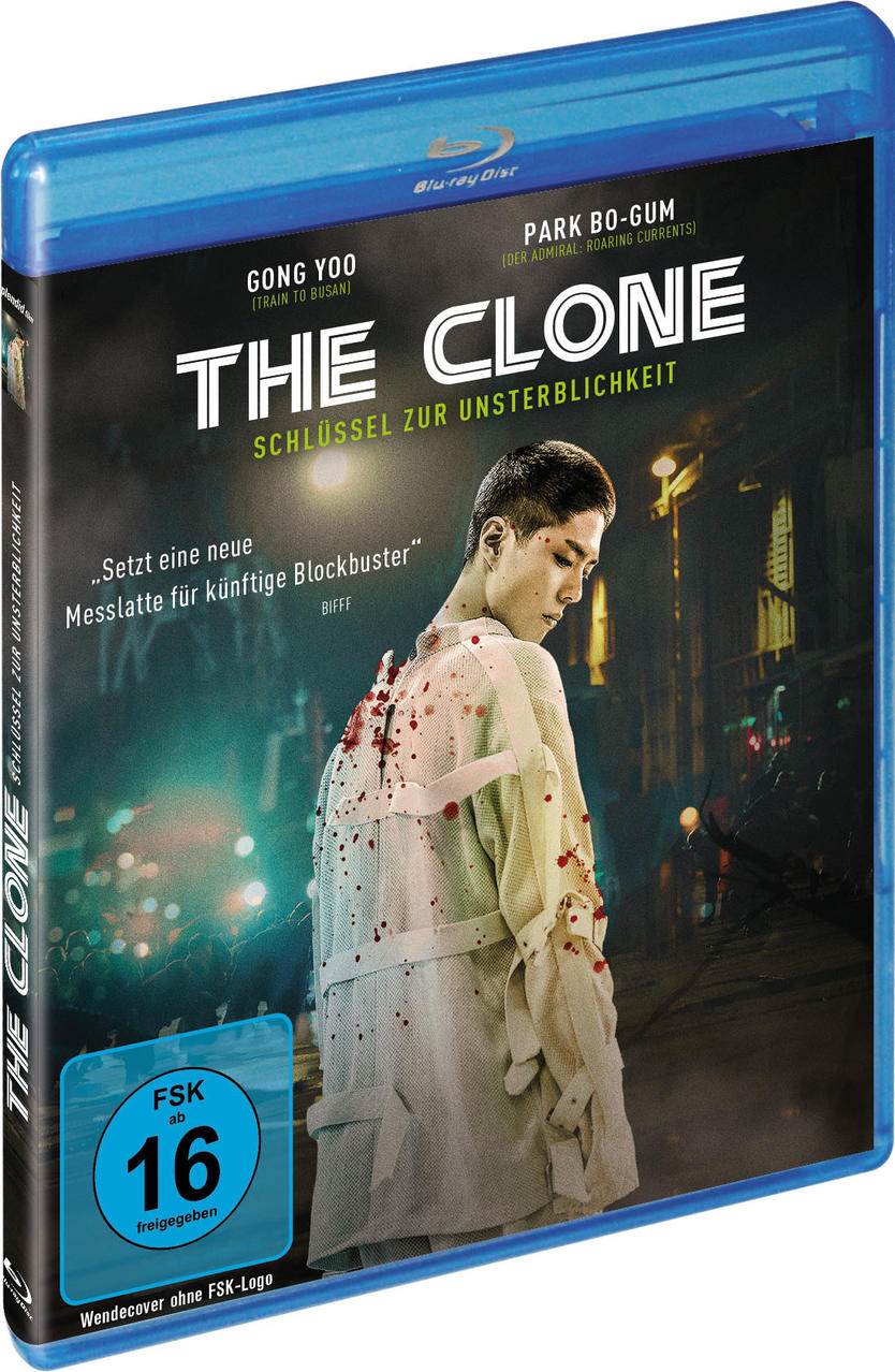 Blu-ray-Hülle von 'The Clone' mit Filmszene und Text.