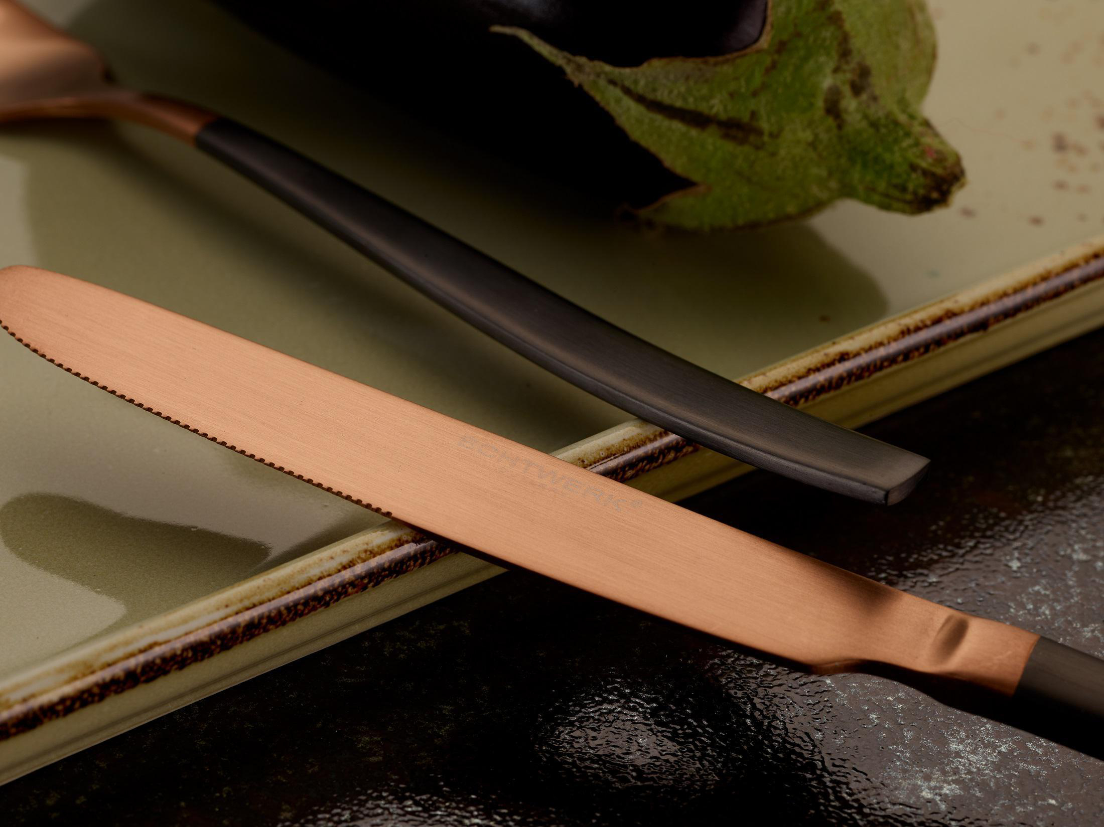 ECHTWERK EW-BS-3265B Positano Due 24-tlg. Besteck Bronze/Schwarz matt