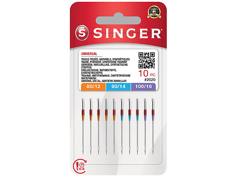 Singer Universalnadel 80/12 90/14 100/16 Mix 10 Stück