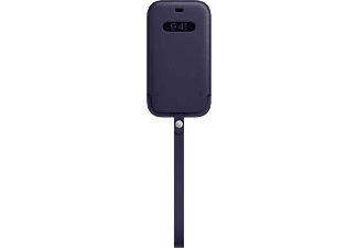 APPLE iPhone 12 Pro Max bebújtatós bőrtok - MagSafe rögzítésű - mély ibolya (mk0d3zm/a)