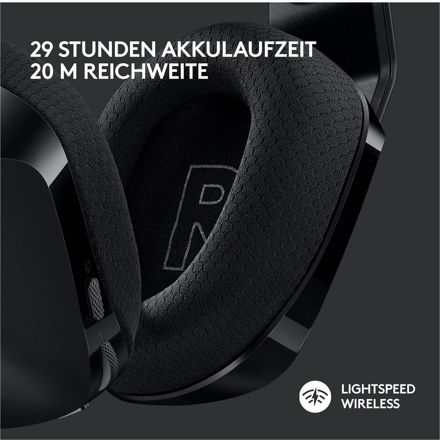 Over-ear Headset Light RGB Speed kabelloses, LIGHTSYNC G733 Schwarz Gaming LOGITECH