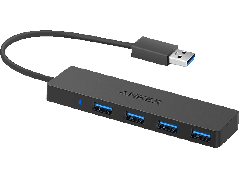 ANKER Kompakter 4 USB Grau Port Hub, 3.0