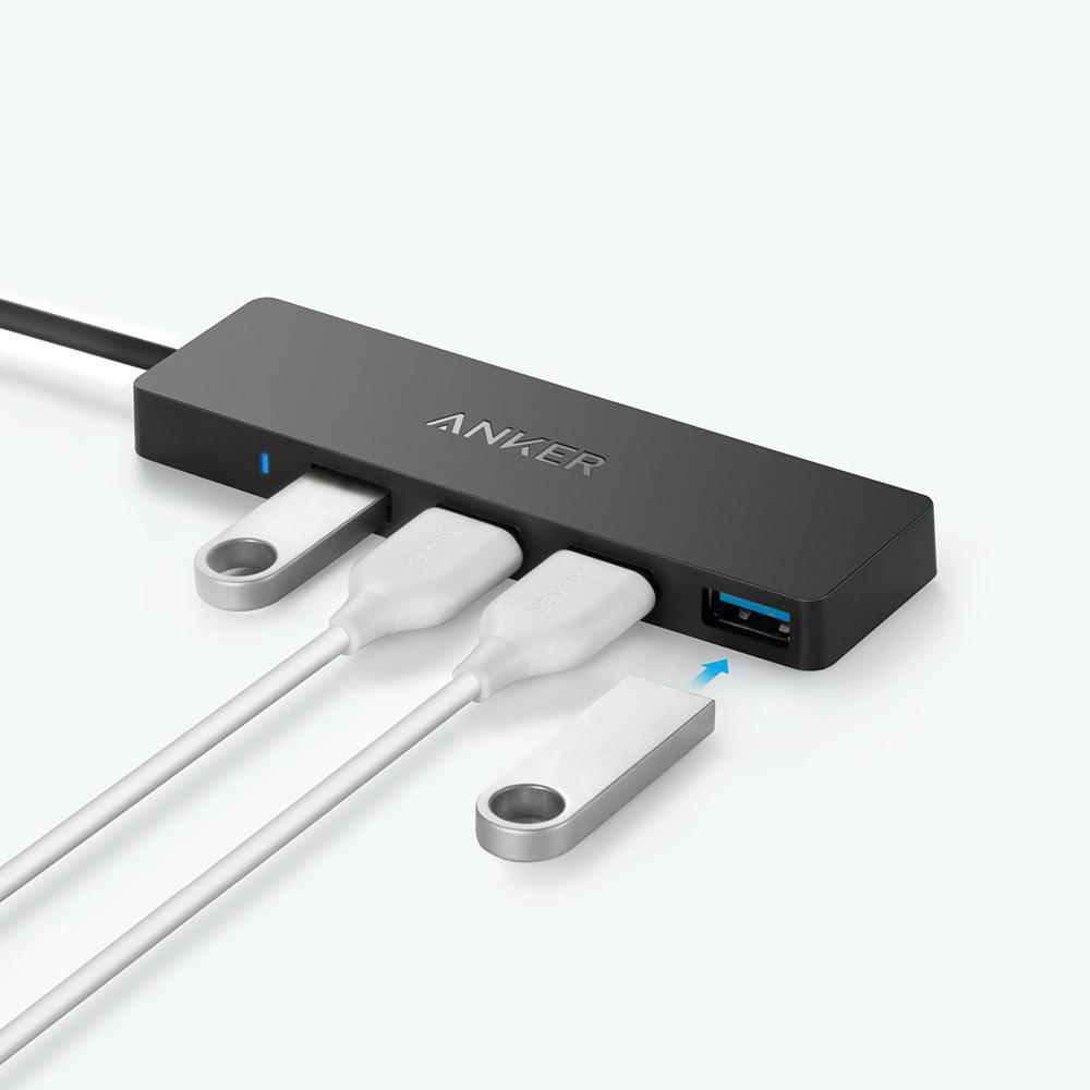 ANKER Kompakter 4 Port USB 3.0, Hub, Grau