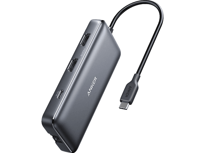 8-in-1 Media, PowerExpand Hub, Grau PD USB-C ANKER