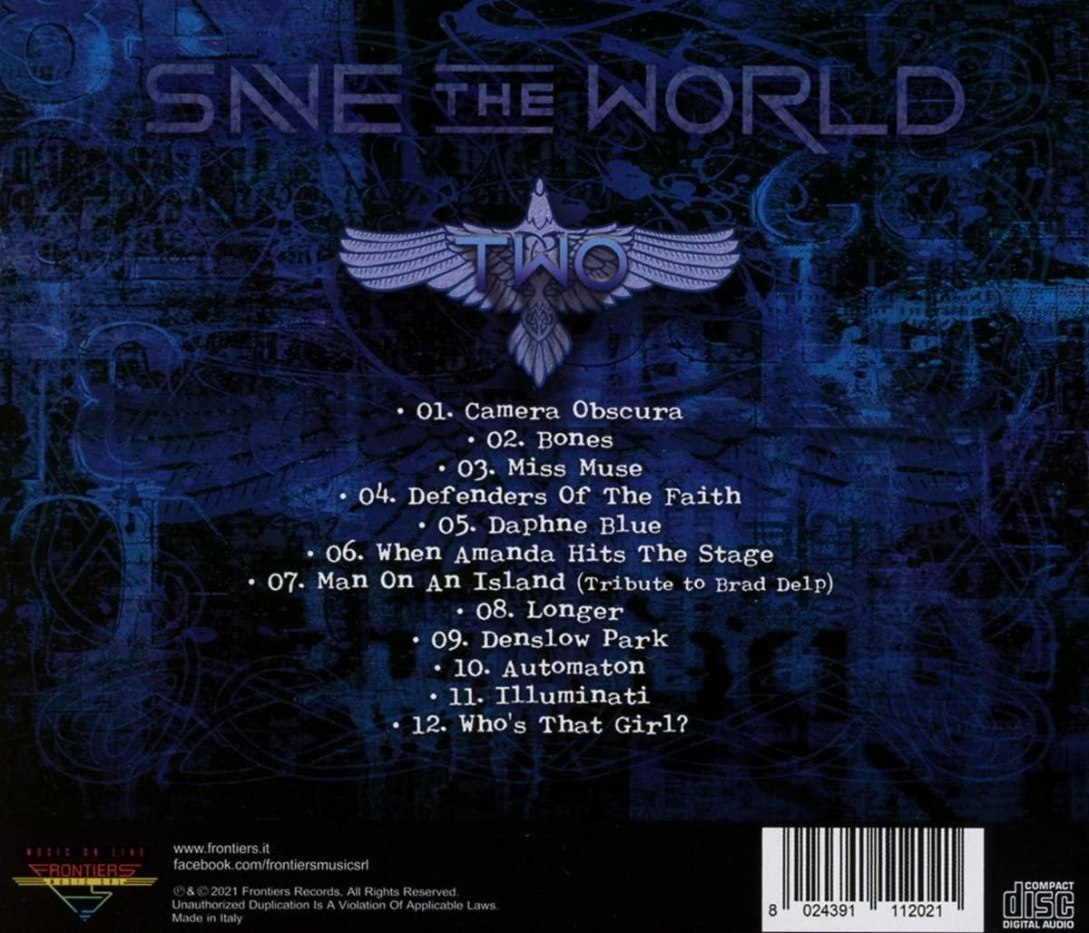 Albumcover mit blau getöntem Design und Songtiteln, CD unten sichtbar.