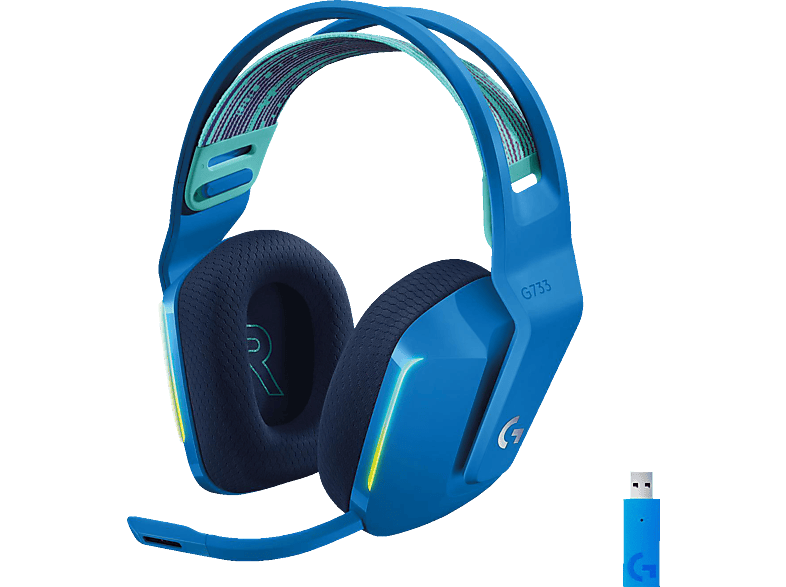 LOGITECH G733 Light Speed LIGHTSYNC RGB kabelloses, Over-ear Gaming Headset Blau