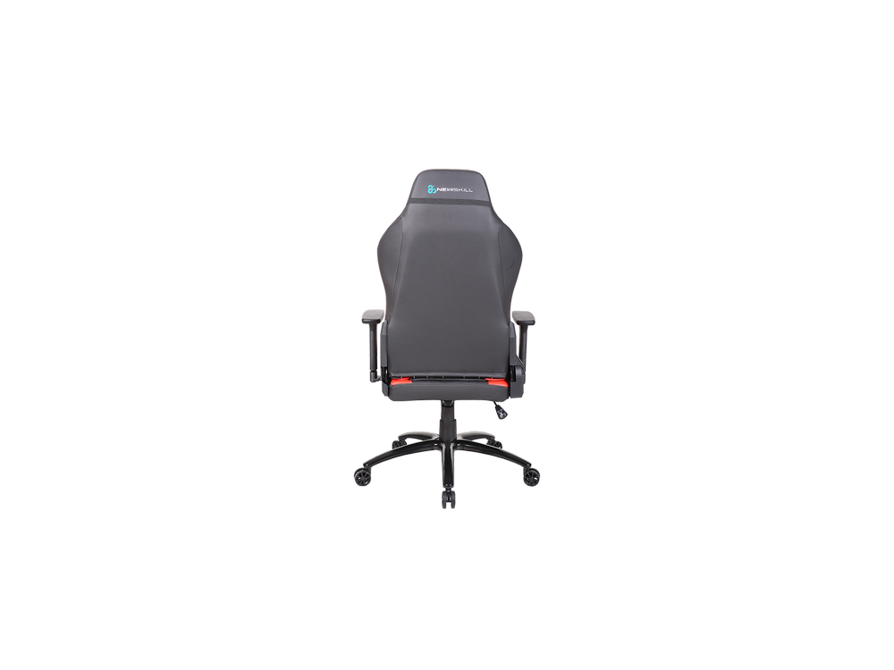 Silla gaming - Newskill Akeron, PU transpirable, Reposabrazos 3D, 150 kg, Ruedas anti-rodaduras, Rojo y Negro
