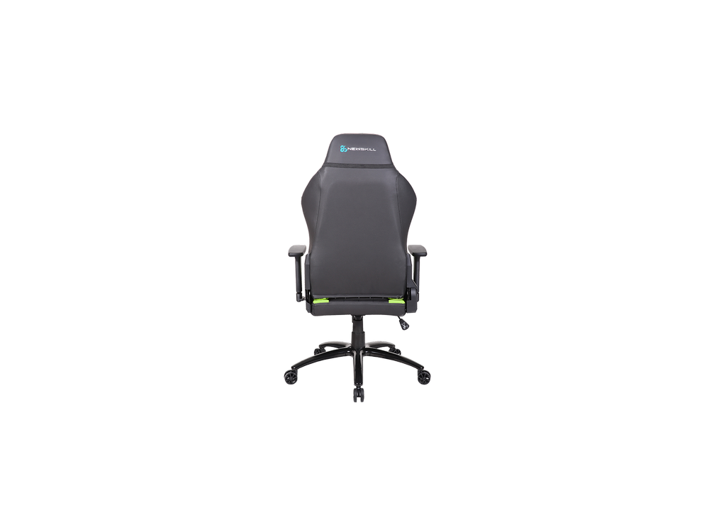 Silla gaming - Newskill Akeron, PU transpirable, Reposabrazos 3D, 150 kg, Ruedas anti-rodaduras, Verde y Negro