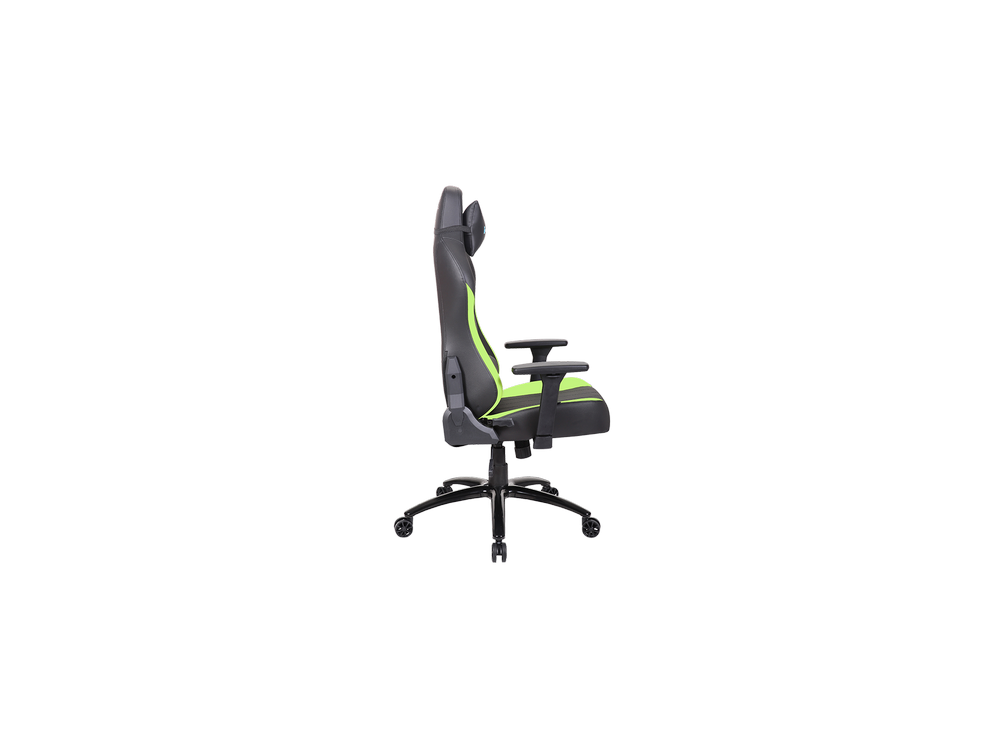 Silla gaming - Newskill Akeron, PU transpirable, Reposabrazos 3D, 150 kg, Ruedas anti-rodaduras, Verde y Negro