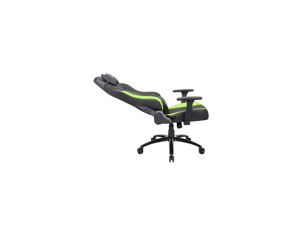 Silla gaming - Newskill Akeron, PU transpirable, Reposabrazos 3D, 150 kg, Ruedas anti-rodaduras, Verde y Negro