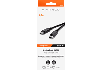 VIVANCO 45492 DisplayPort Kabel, 1,8m