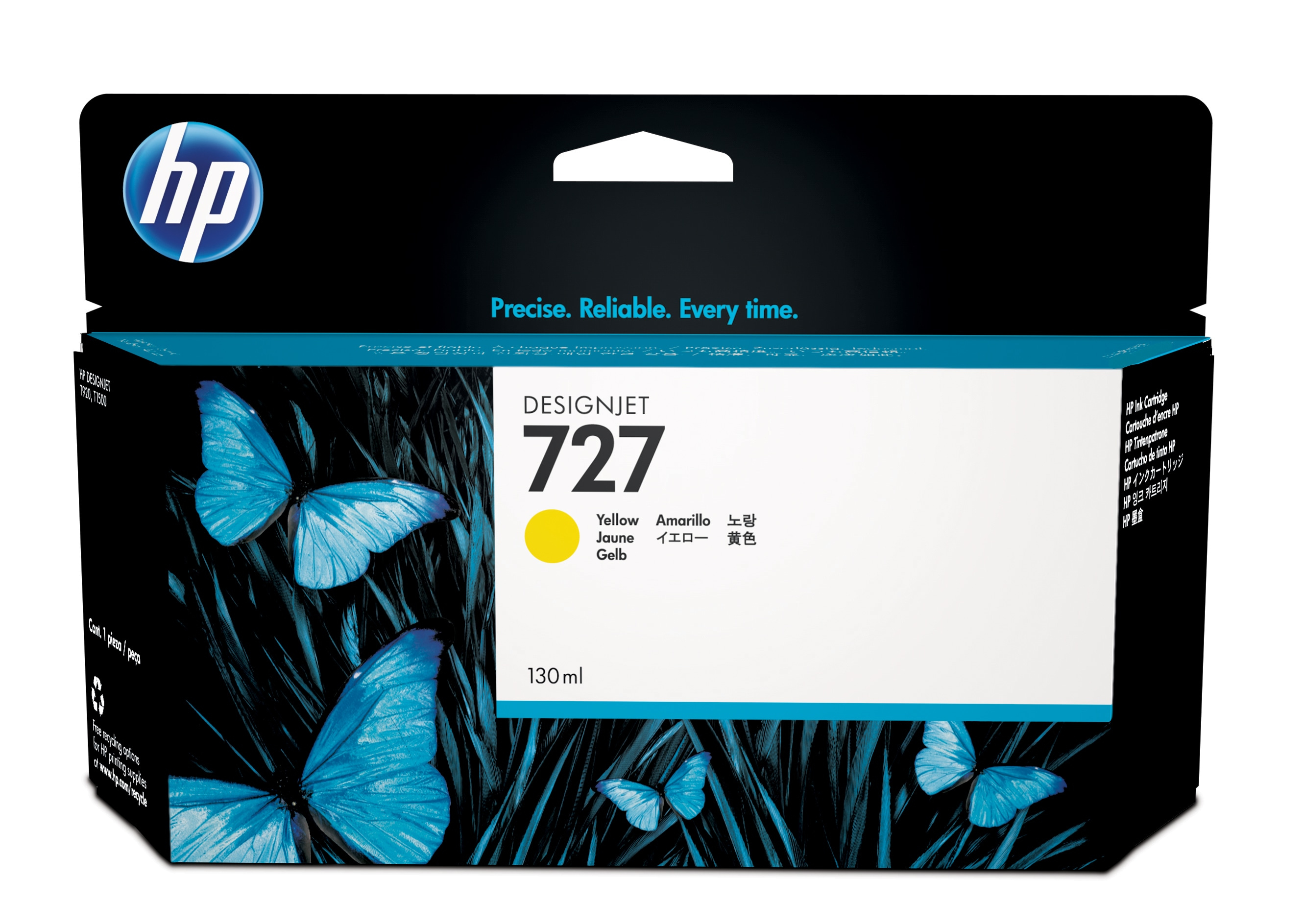 Cartucho de tinta - HP 727, Amarillo, B3P21A