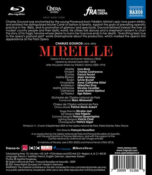Mula,Inva/Castronovo,Charles/Minkowski,Mark/+ - Mireille  - (Blu-ray)
