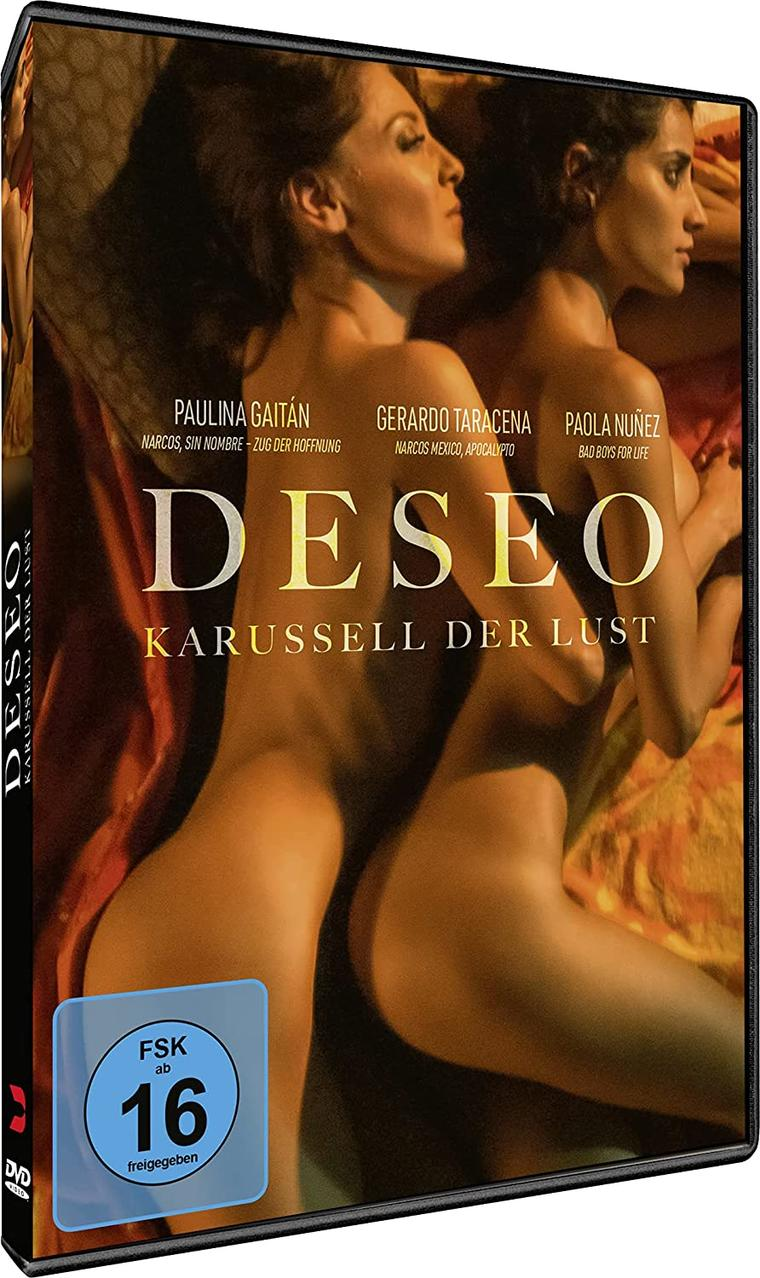 DVD-Hülle des Films 'Deseo: Karussell der Lust' mit zwei nackten Frauen.
