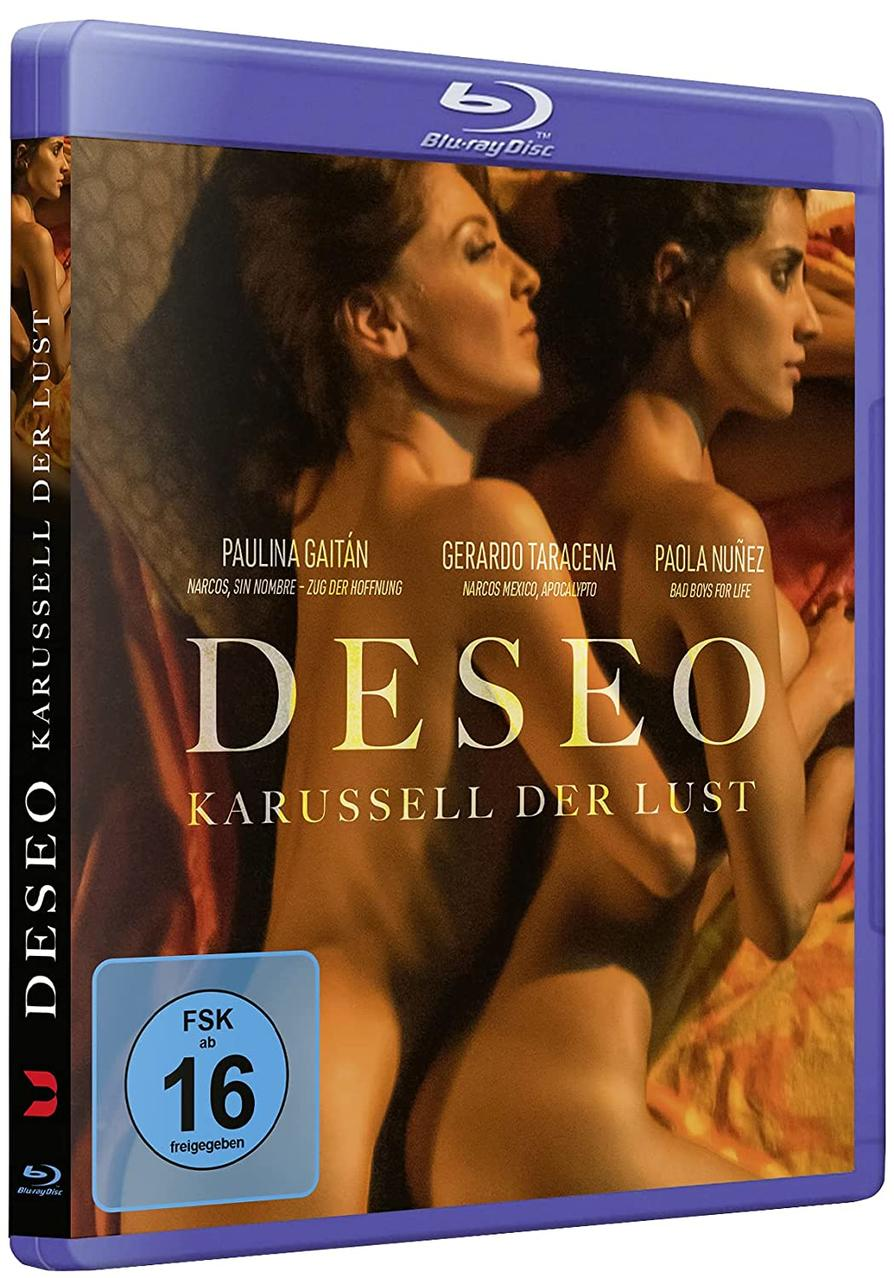 Blu-ray-Cover für "Deseo" mit Frauen im Bett, Namen der Schauspieler und FSK 16-Einstufung.