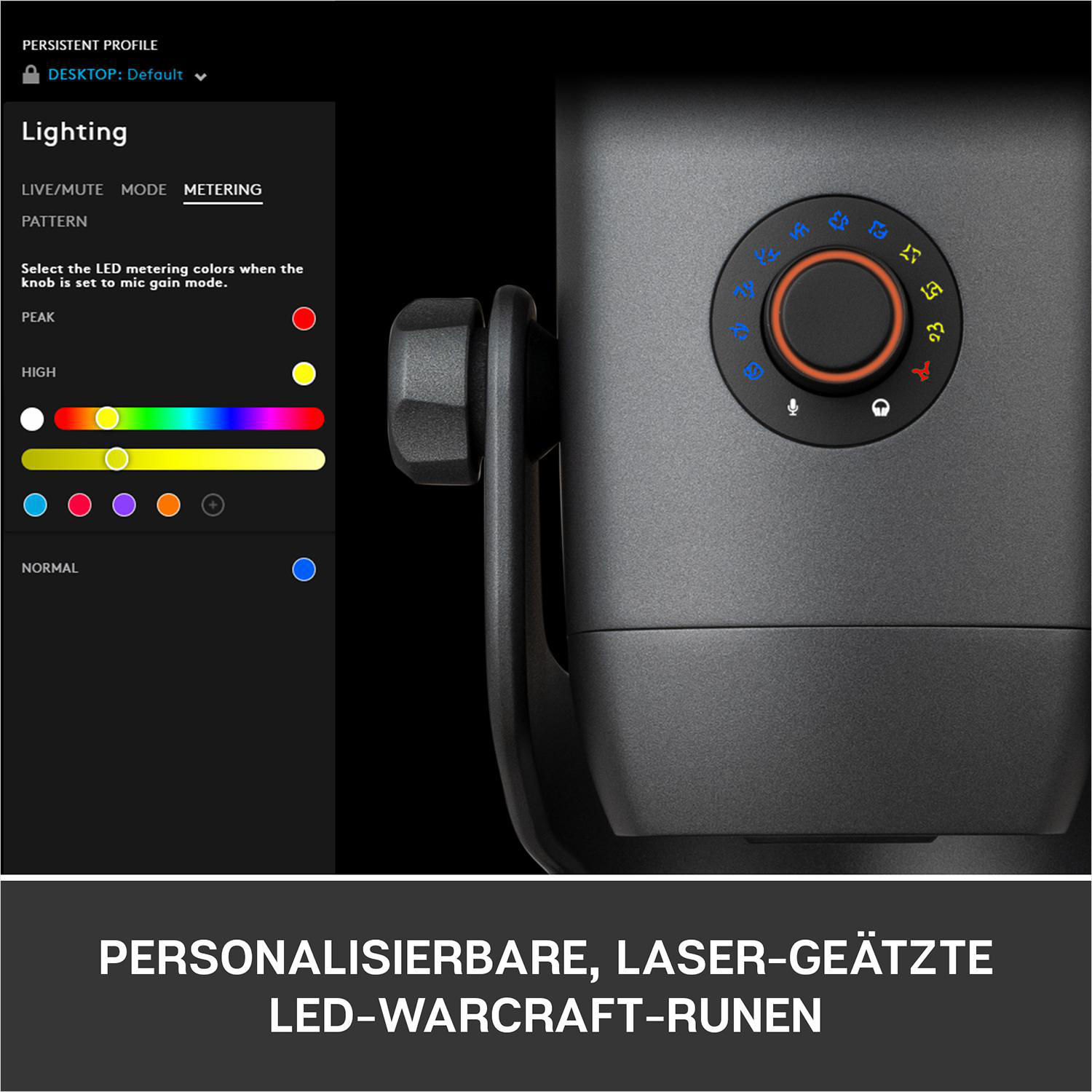 BLUE MICROPHONES Yeti X World of Warcraft® (WoW) Edition für Mac und PC USB Mikrofon, Grau/Gold