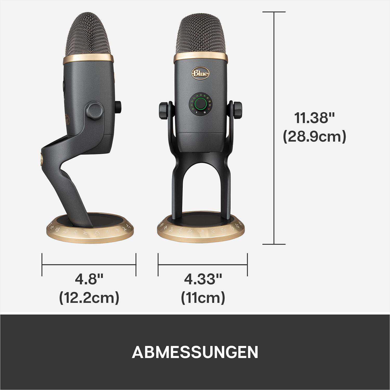 BLUE MICROPHONES Yeti X World of Warcraft® (WoW) Edition für Mac und PC USB Mikrofon, Grau/Gold