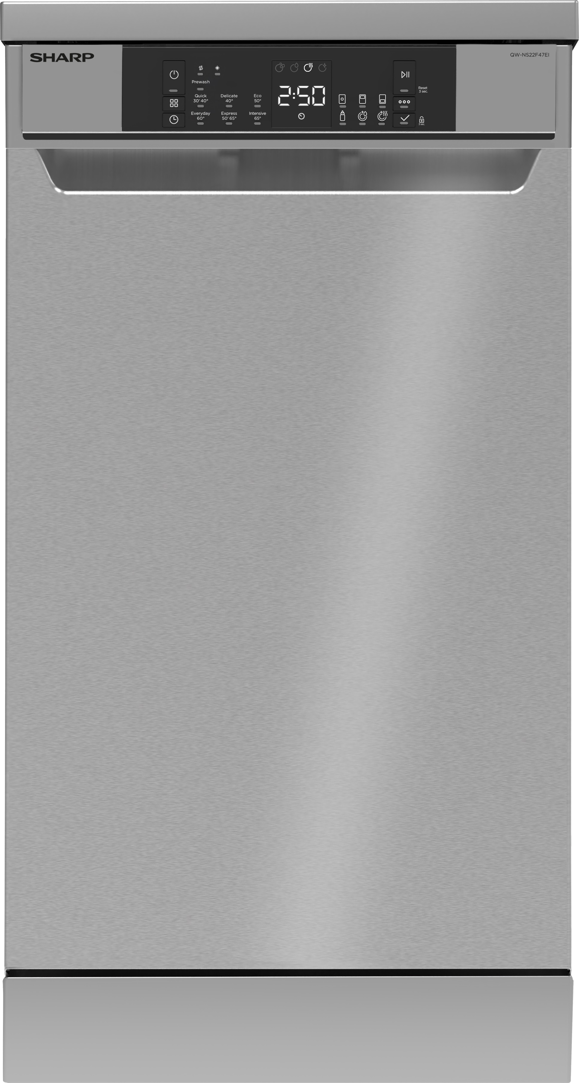 SHARP QW-NS22F47EI-DE Geschirrspüler (freistehend, 450 47 mm E) (A), dB breit
