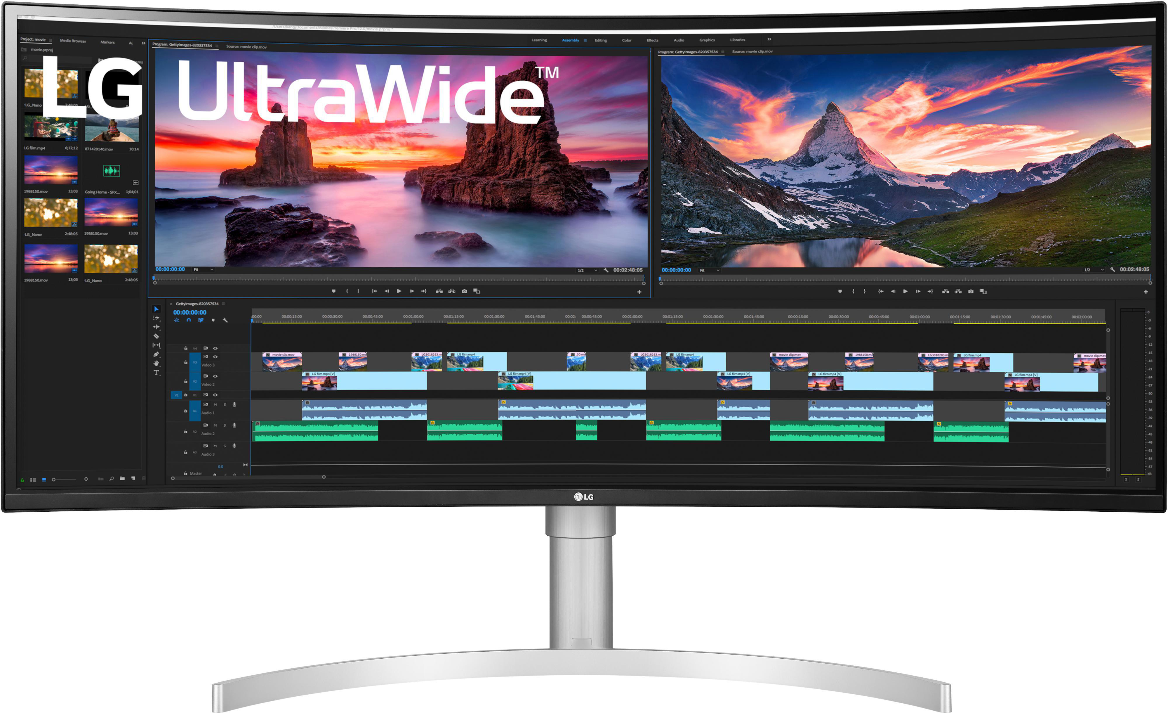 LG 38WN95C IPS 21:9 Curved UltraWide™ 38 Zoll  QHD+  Monitor  1 ms Reaktionszeit  