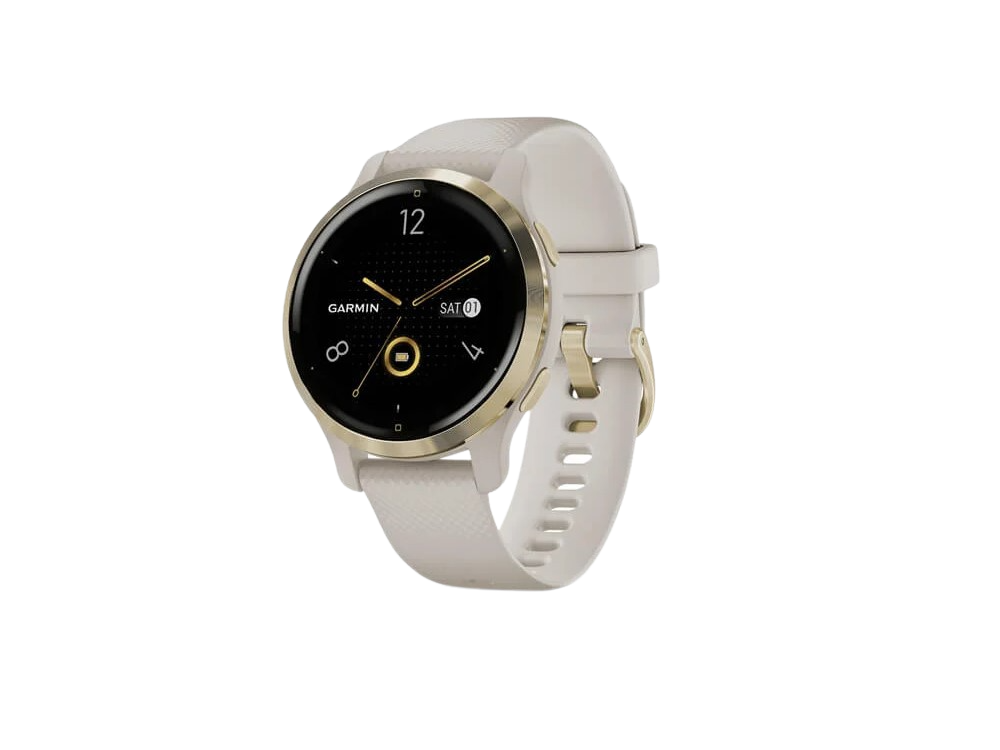 Smartwatch - Garmin Venu 2S, 1.1", AMOLED, 10 días, Para Android & iOS, Pulsioxímetro, 5 ATM, GPS, Oro