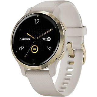 Smartwatch - Garmin Venu 2S, 1.1", AMOLED, 10 días, Para Android & iOS, Pulsioxímetro, 5 ATM, GPS, Oro