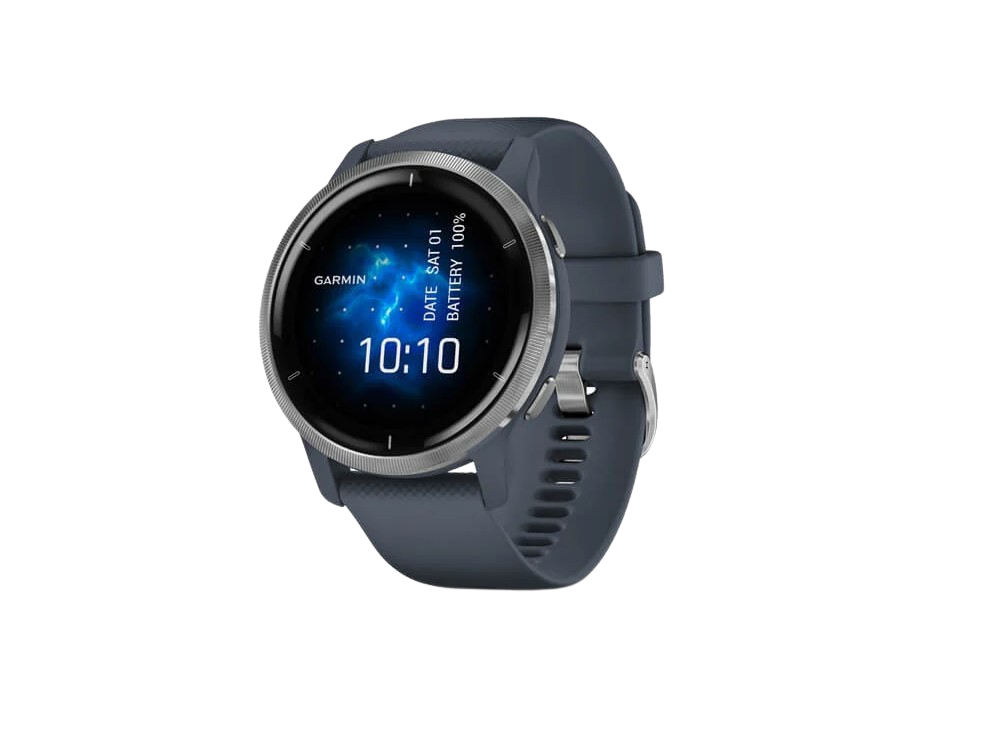 Smartwatch - Garmin Venu 2, 1.3", AMOLED, 11 días, Wi-Fi, Bluetooth, ANT+, GPS, Brújula, Pulsioxímetro, Azul