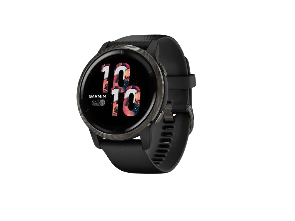 Smartwatch - Garmin Venu 2, 1.3", AMOLED, 11 días, Wi-Fi, Bluetooth, ANT+, GPS, Brújula, Pulsioxímetro, Negro