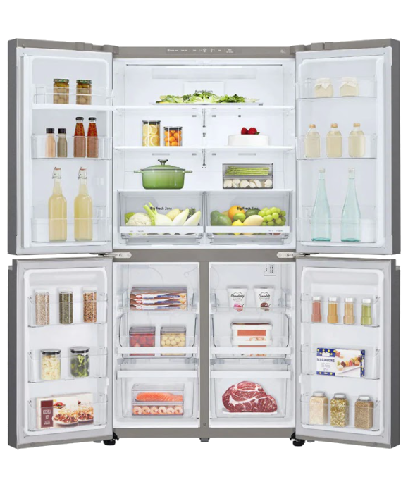 LG GR-B31FMLPL E Enerji Sınıfı 877L 4 Kapılı Gardırop Door Cooling + ™ Buzdolabı Metalik Inox