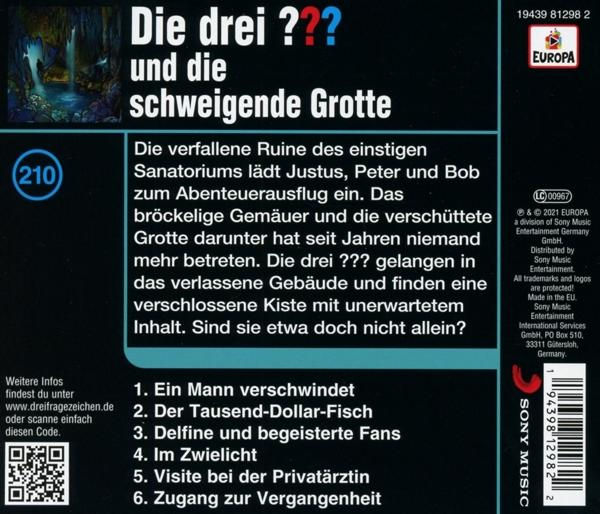 Rückseite einer CD-Hülle mit deutschem Text, einem QR-Code und einer Titelliste.