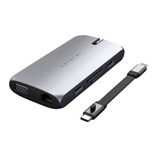 SATECHI On-the-Go - Multiport Adapter (Silber/Schwarz)