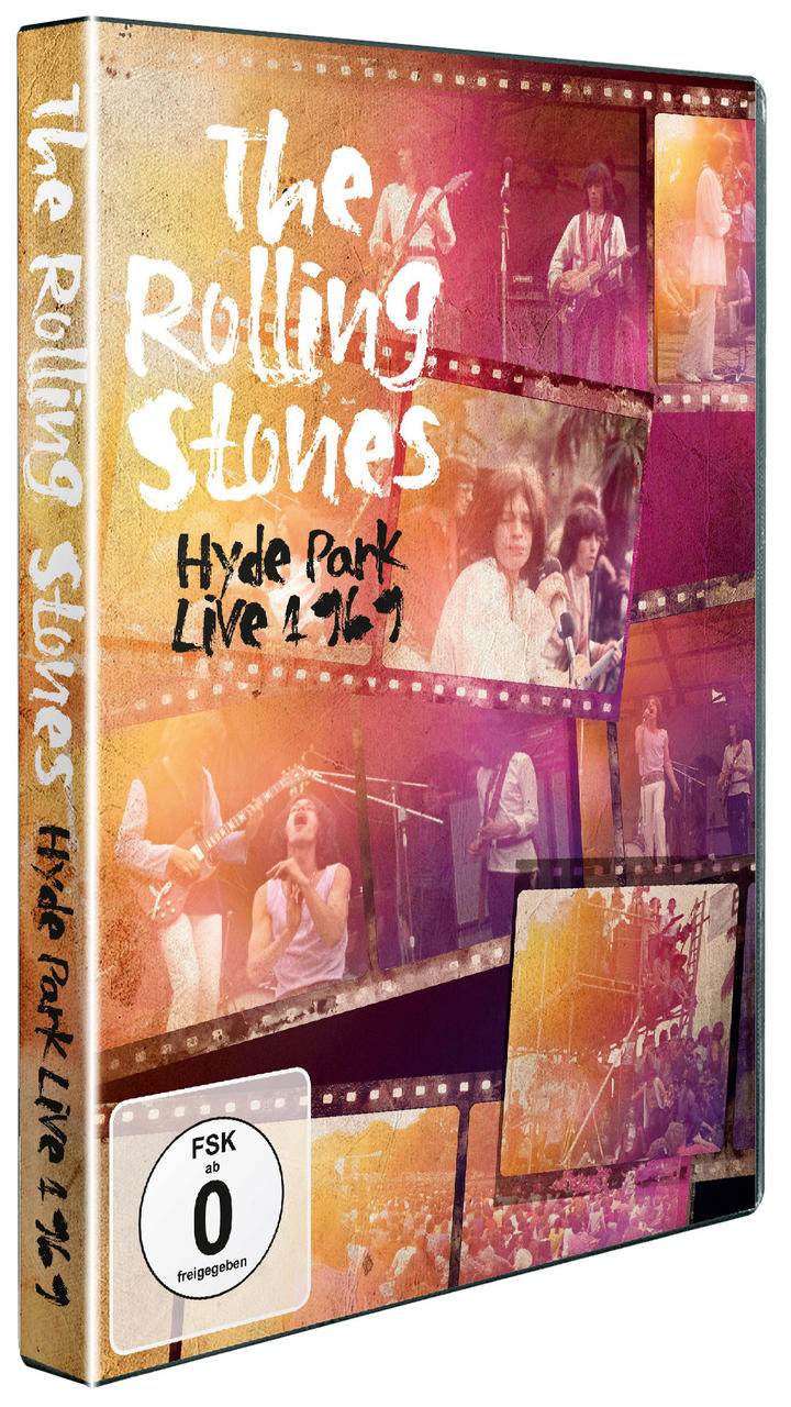 DVD-Hülle für The Rolling Stones: Hyde Park Live 1969 mit einem Rating-Label.