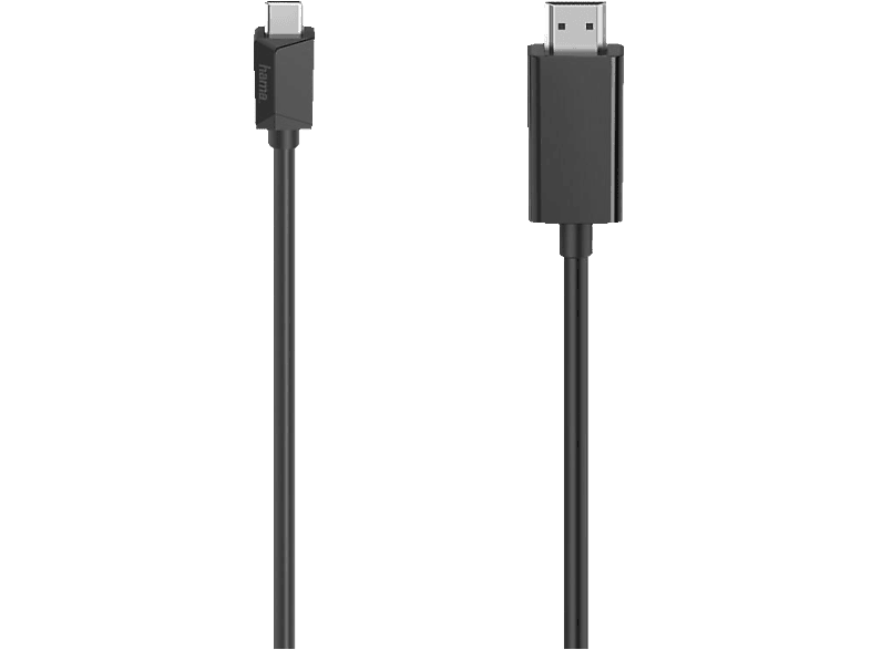 HAMA 1.5 m USB-C-Stecker auf HDMI-Stecker Video-Kabel, Schwarz Image