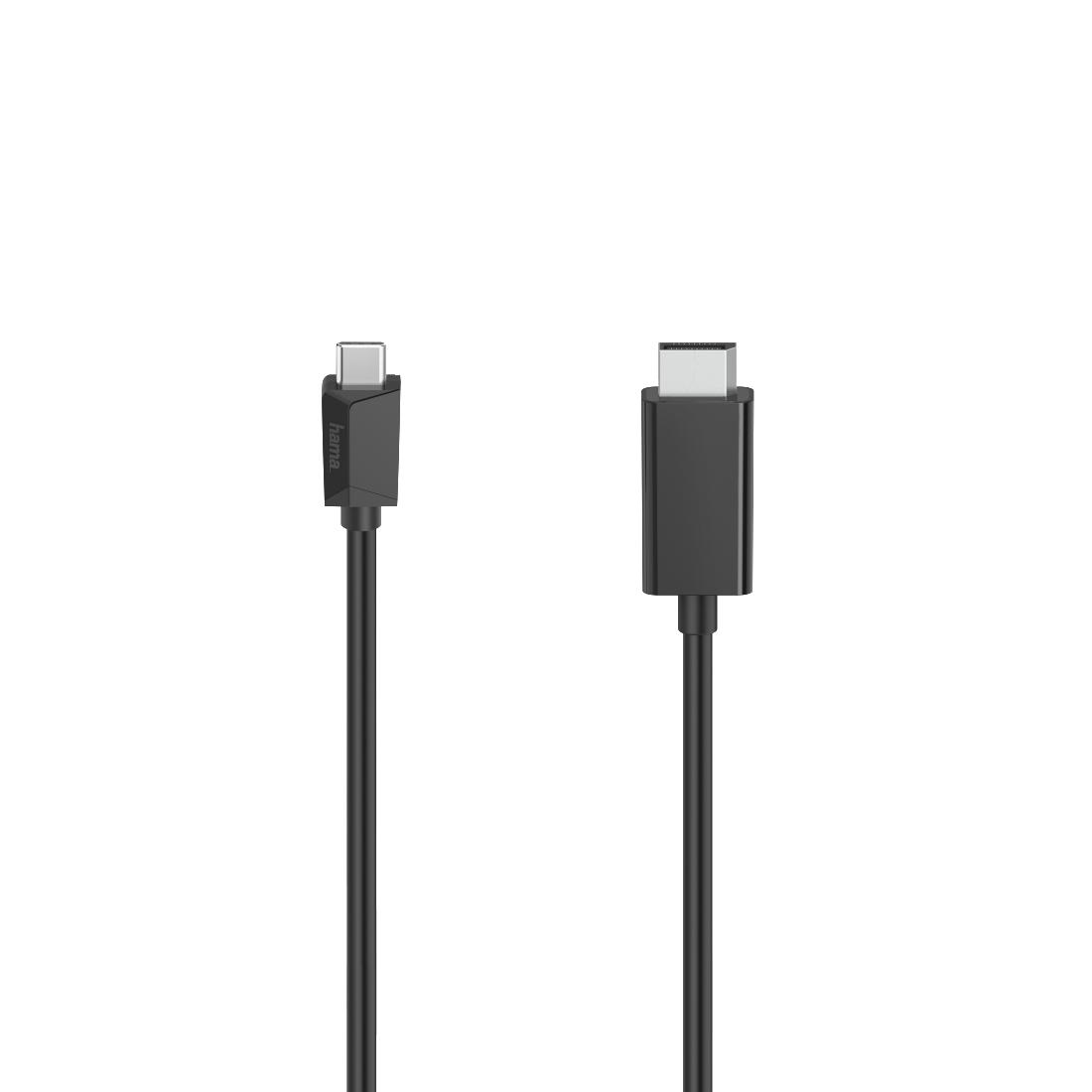 m USB-C-Stecker Kabel, Schwarz auf DisplayPort-Stecker HAMA 1.5