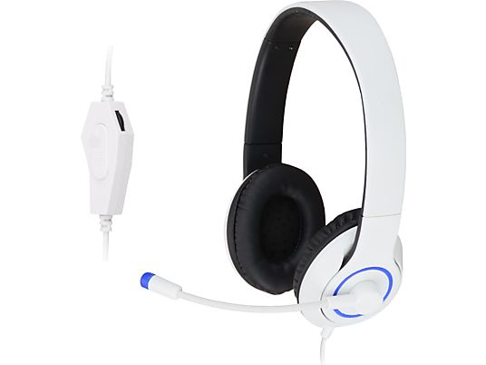 ISY IC-6007 - Cuffie da gaming, Bianco/Nero/Blu